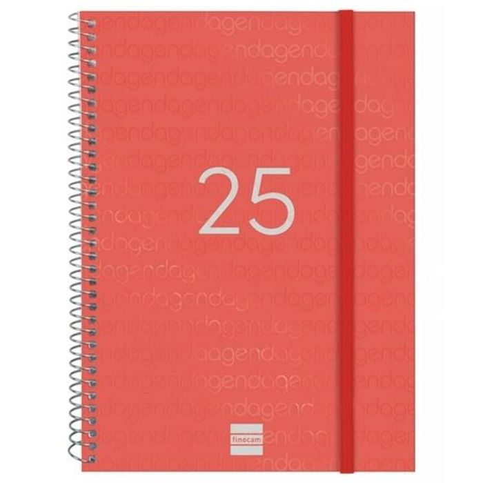 Finocam Agenda Anual Year Espiral E10-155x212 mm Svv Rojo 2025