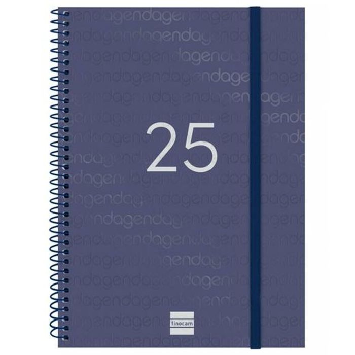 Finocam Agenda Anual Year Espiral E10-155x212 mm Svv Azul 2025