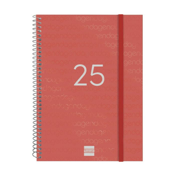 Finocam Agenda Anual Year Espiral E10-155x212 mm Svh Rojo 2025