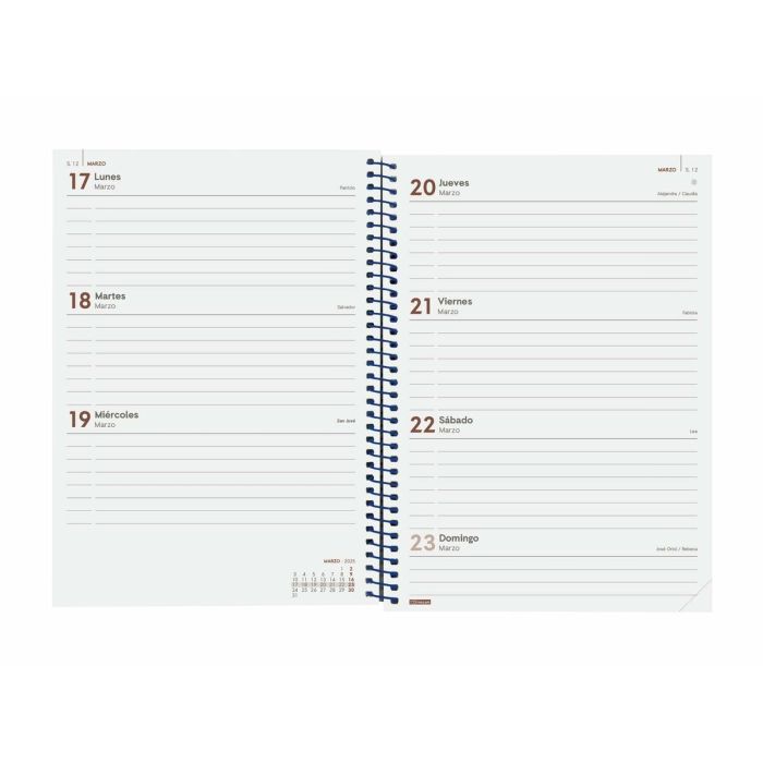 Agenda Finocam YEAR Azul A5 15,5 x 21,2 cm 2025 2