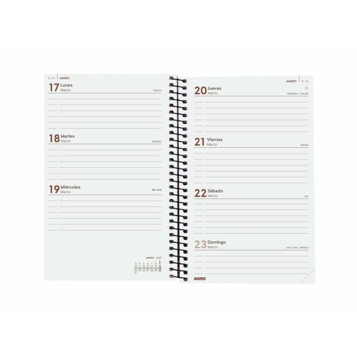 Agenda Finocam YEAR Negro 11,7 x 18,1 cm 2025 2