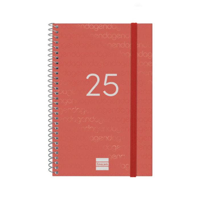 Finocam Agenda Anual Year Espiral E5-117x181 mm Svh Rojo 2025