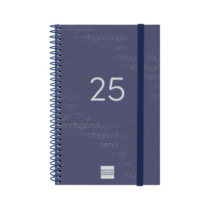 Finocam Agenda Anual Year Espiral E5-117x181 mm Svh Azul 2025