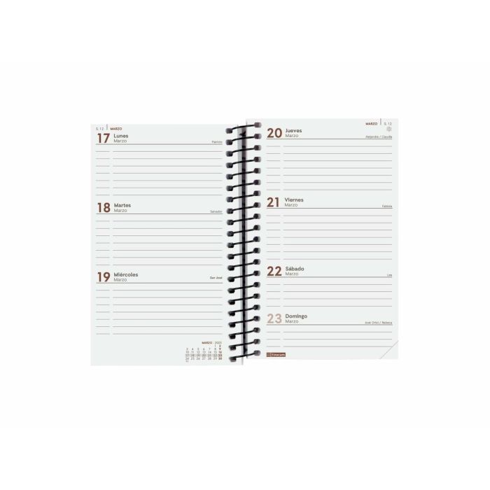 Agenda Finocam YEAR Negro Mini 7,9 x 12,7 cm 2025 2