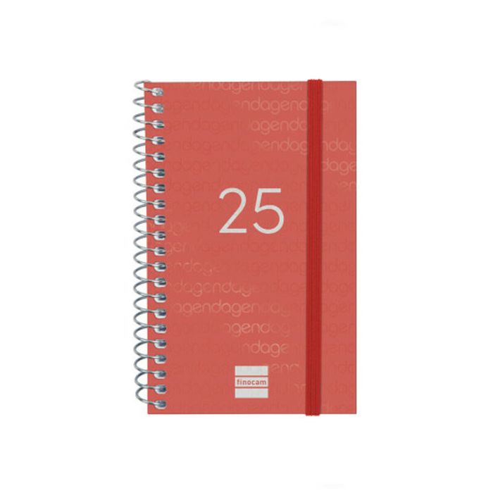 Finocam Agenda Anual Year Espiral E3-79x127 mm Svh Rojo 2025