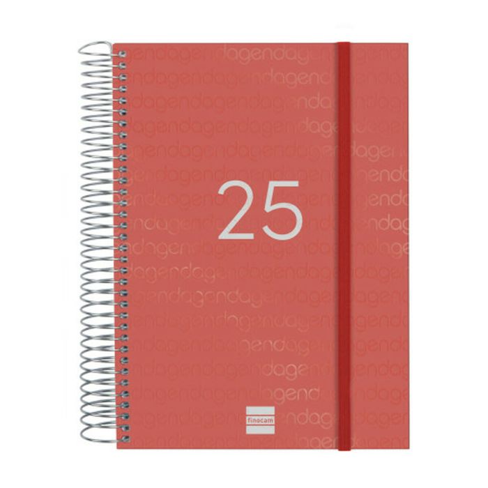 Finocam Agenda Anual Year Espiral E10-155x212 mm 1Dp Rojo 2025