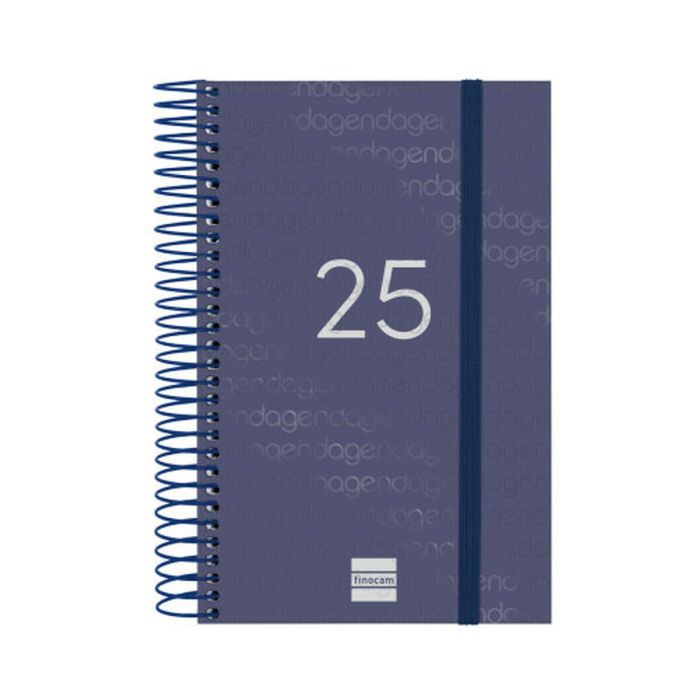 Finocam Agenda Anual Year Espiral E5-117x181 mm 1Dp Azul 2025