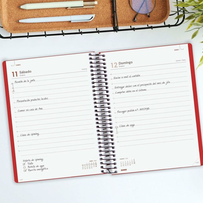 Agenda Finocam MY E10 Rojo A5 15,5 x 21,2 cm 2025 5