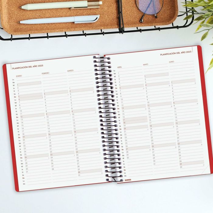 Agenda Finocam MY E10 Rojo A5 15,5 x 21,2 cm 2025 4