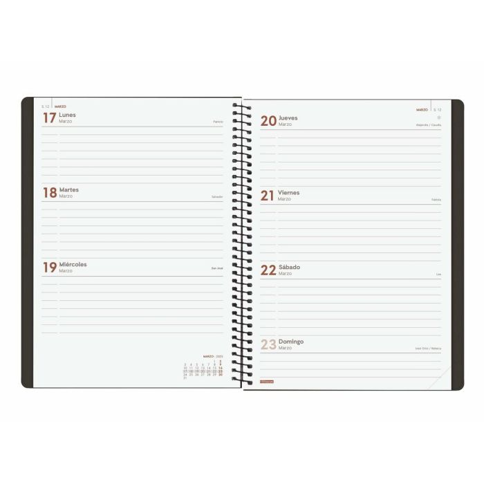 Agenda Finocam MY E10 Negro A5 15,5 x 21,2 cm 2025 3