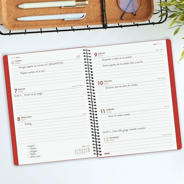 Agenda Finocam MY E10 Rojo A5 15,5 x 21,2 cm 2025 5