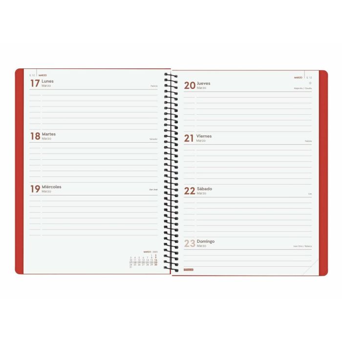 Agenda Finocam MY E10 Rojo A5 15,5 x 21,2 cm 2025 3