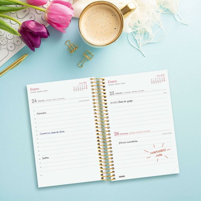 Agenda Finocam DESIGN COLLECTION 11,7 x 18,1 cm 2025 Floral 4