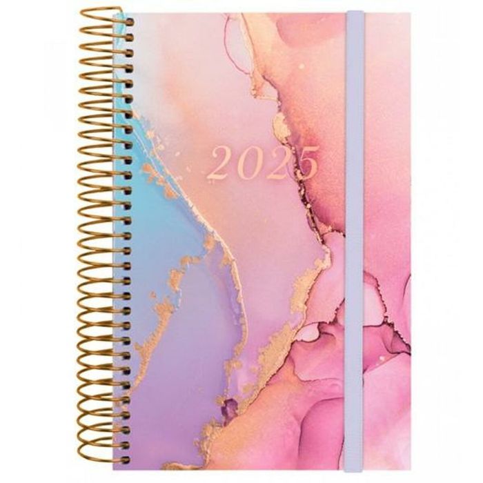 Finocam Agenda Anual Design Collection Espiral E5-117x181 mm 1Dp Goldy 2025