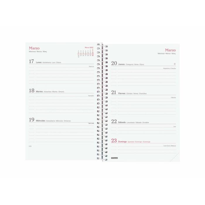 Agenda Finocam DESIGN COLLECTION 11,7 x 18,1 cm 2025 Floral 2