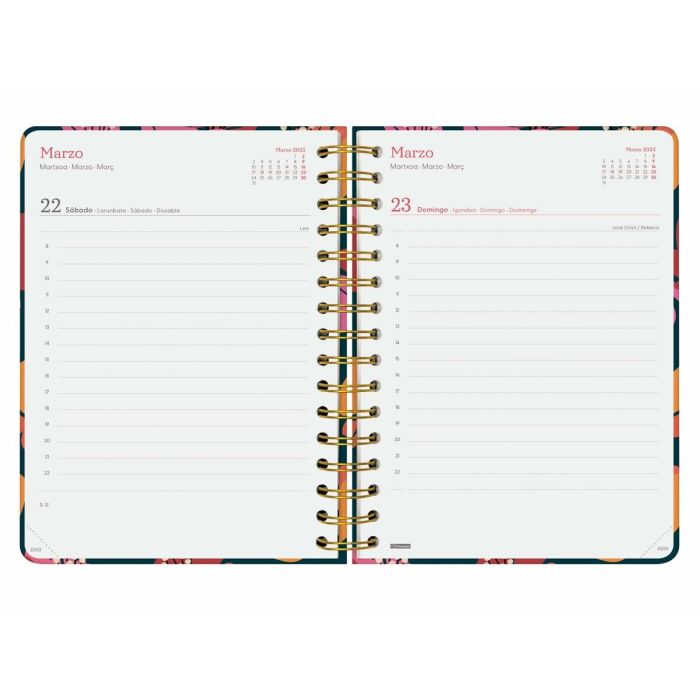 Agenda Finocam YOU A5 15,5 x 21,2 cm 2025 Floral 4