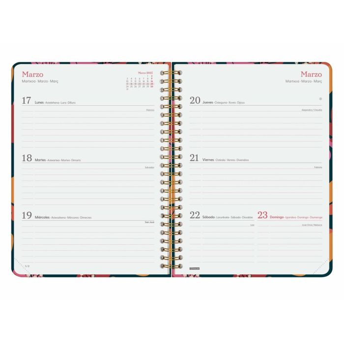 Agenda Finocam YOU A5 15,5 x 21,2 cm 2025 Floral 4