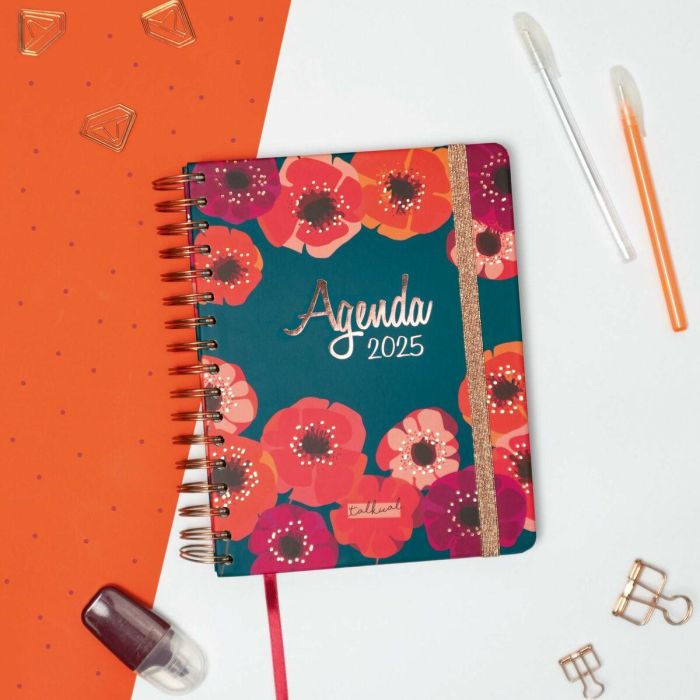 Agenda Finocam Talkual Cuarto 15,5 x 21,7 cm 2025 Flores 13