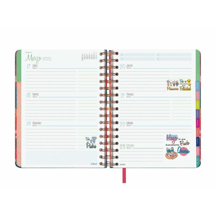 Agenda Finocam Talkual Cuarto 15,5 x 21,7 cm 2025 Flores 5