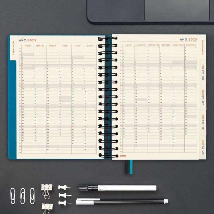 Agenda Finocam TEMPUS Azul Cuarto 15,5 x 21,7 cm 2025 7