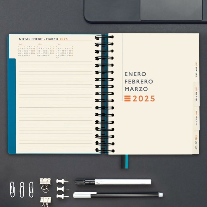 Agenda Finocam TEMPUS Azul Cuarto 15,5 x 21,7 cm 2025 5