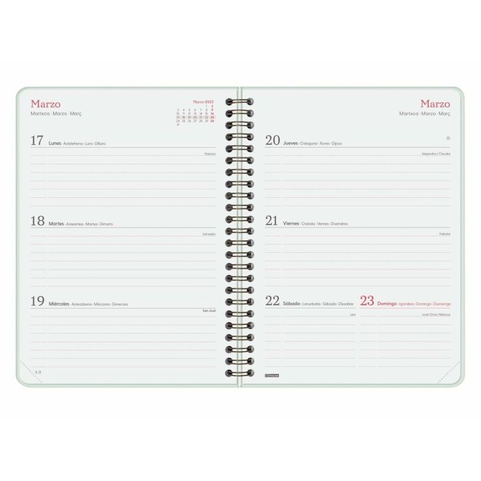 Agenda Finocam ALMA Menta A5 15,5 x 21,2 cm 2025 4