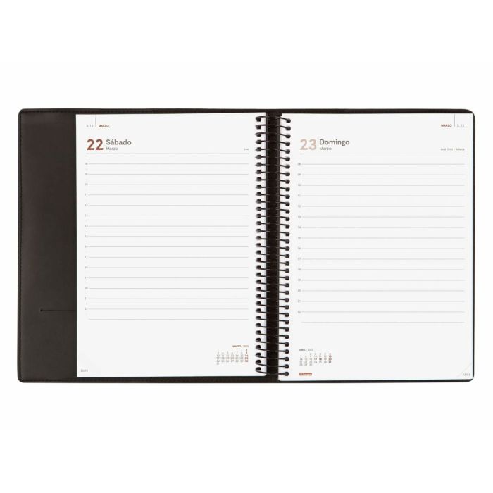 Agenda Finocam DUOBAND E10 Negro A5 15,5 x 21,2 cm 2025 Bloc de Notas 4