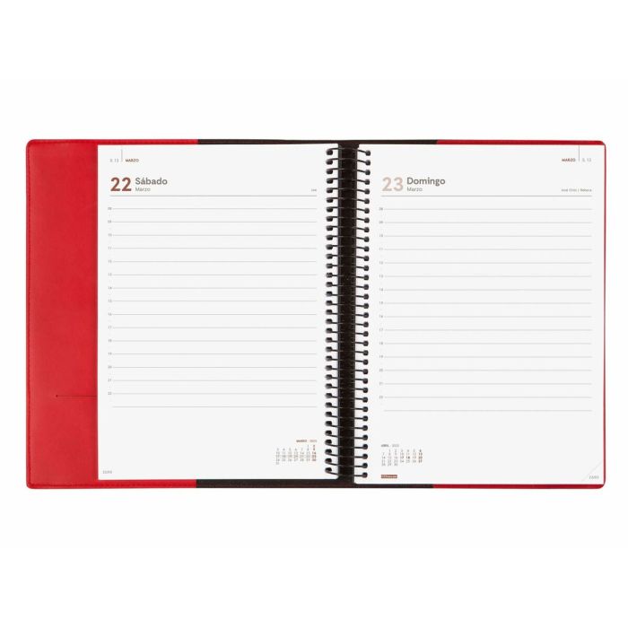 Agenda Finocam DUOBAND E10 Rojo A5 15,5 x 21,2 cm 2025 Bloc de Notas 4