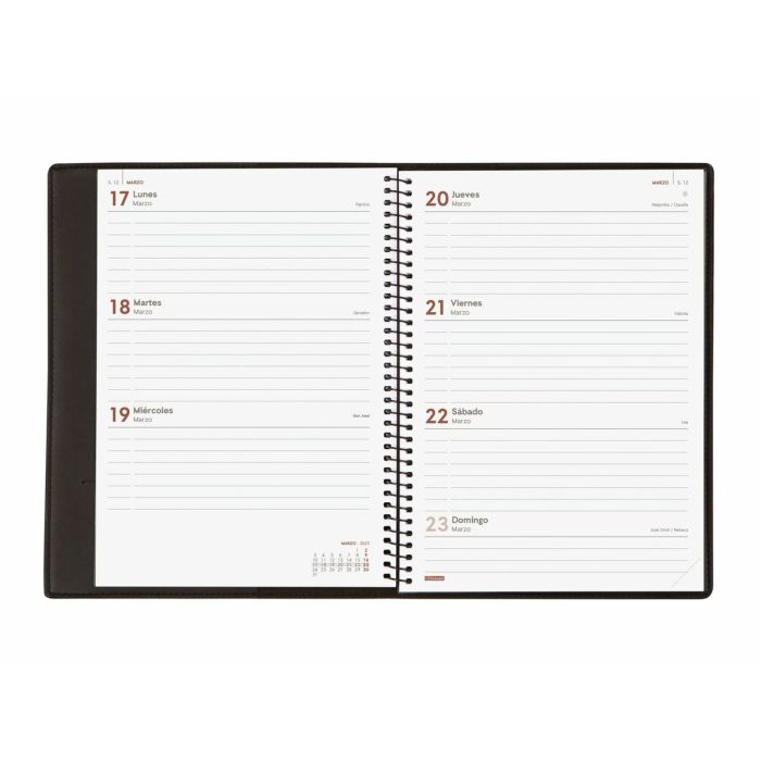 Agenda Finocam DUOBAND E10 Negro A5 15,5 x 21,2 cm 2025 Bloc de Notas 4