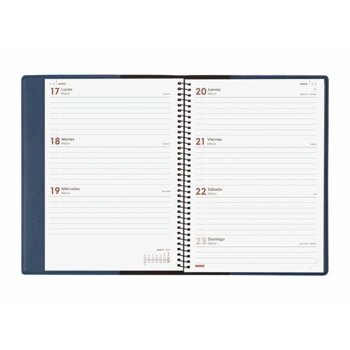 Agenda Finocam DUOBAND E10 Azul A5 15,5 x 21,2 cm 2025 Bloc de Notas 4