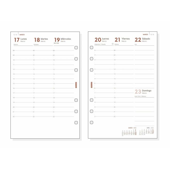 Agenda Finocam OPEN TROYA 500 Burdeos 11,7 x 18,1 cm 2025 2