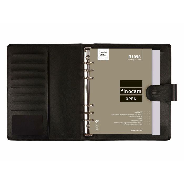 Agenda Finocam OPEN LEO.2 Negro 15,5 x 21,5 cm 2025 3