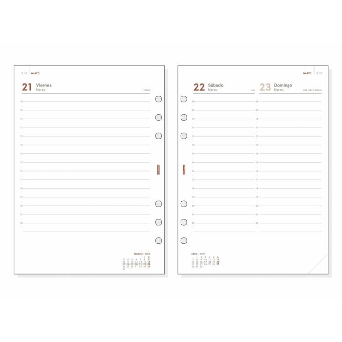 Agenda Finocam OPEN LEO.2 Negro 15,5 x 21,5 cm 2025 2