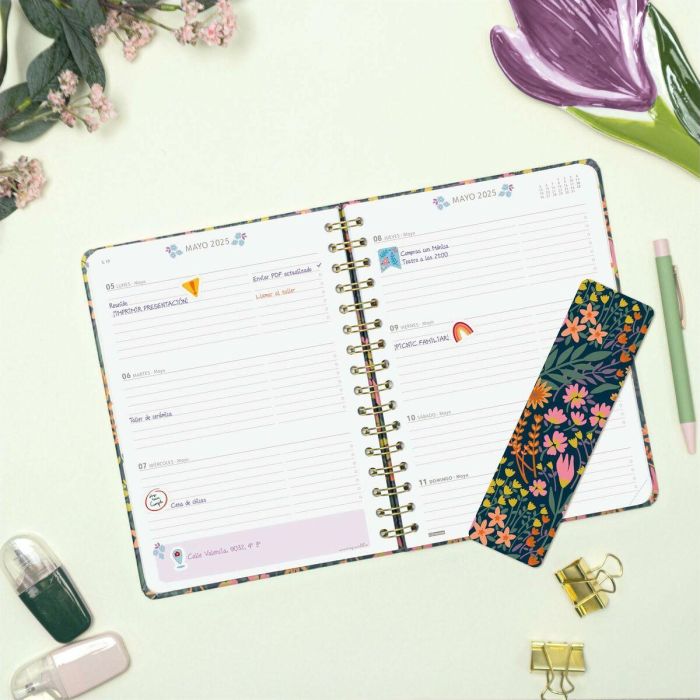Agenda Finocam Moniquilla A5 15,5 x 21,2 cm 2025 Floral 7 Agenda Finocam Moniquilla A5 15,5 x 21,2 cm 2025 Floral 7