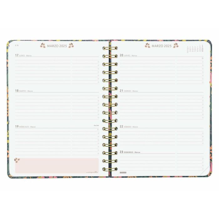Agenda Finocam Moniquilla A5 15,5 x 21,2 cm 2025 Floral 3 Agenda Finocam Moniquilla A5 15,5 x 21,2 cm 2025 Floral 3