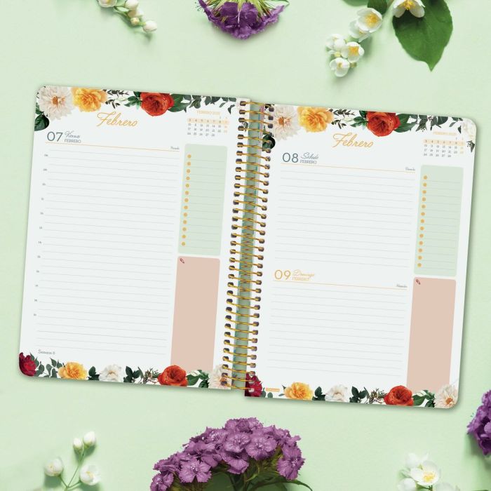 Agenda Finocam CLOE A5 15,5 x 21,2 cm 2025 Floral 5