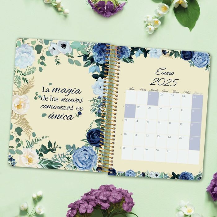 Agenda Finocam CLOE A5 15,5 x 21,2 cm 2025 Floral 4