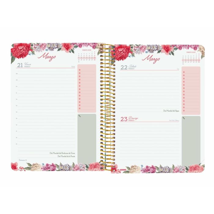 Agenda Finocam CLOE A5 15,5 x 21,2 cm 2025 Floral 2