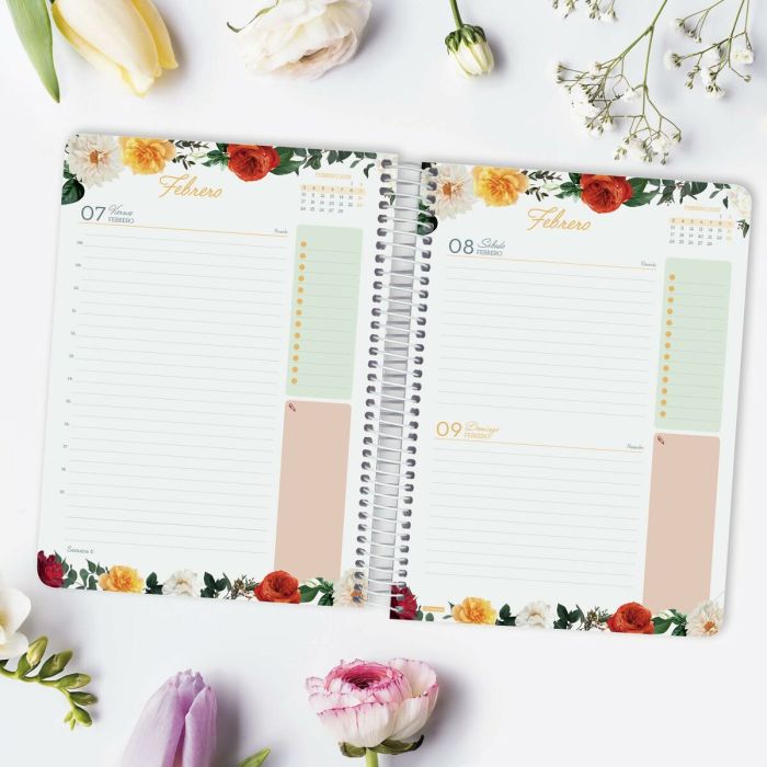 Agenda Finocam CLOE A5 15,5 x 21,2 cm 2025 Floral 5