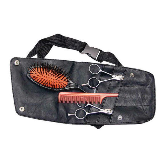 Cinturón de herramientas Eurostil 02514 Negro Diseñada especialmente para peluquería (15 x 19 cm)