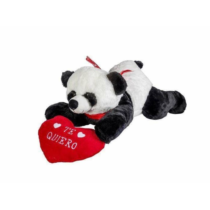 Beatriz Peluche Oso Panda Acostado Corazón Te Quiero 50 cm Poliéster para bebés 0 meses