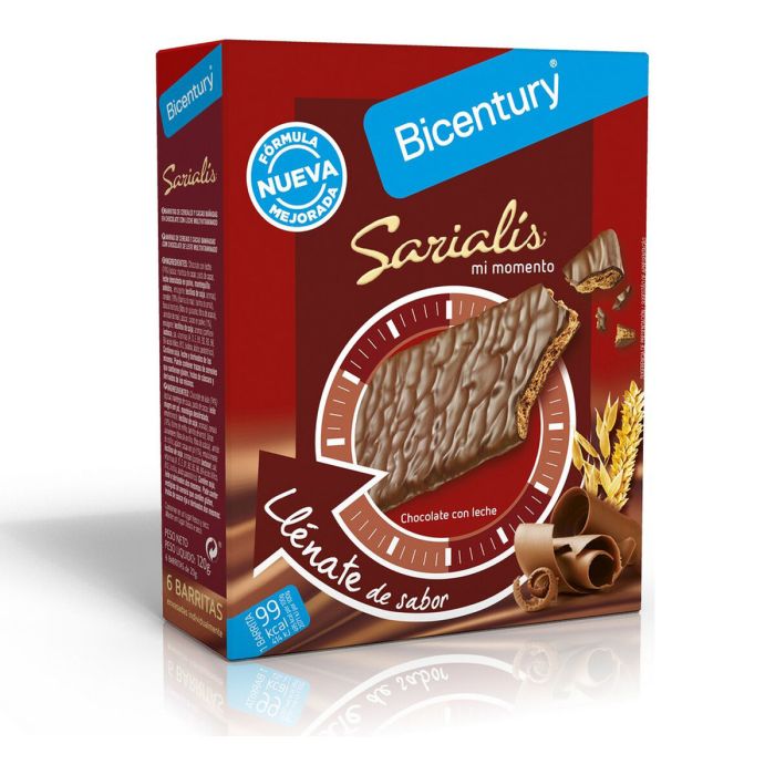 Barrita Energética Bicentury Sarialis Chocolate con leche Cereales (6 uds)