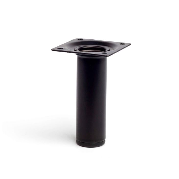 Pata cilíndrica de acero en color negro mod. 401 g. dimensiones ø3x10cm 2-401 g.100.03 rei