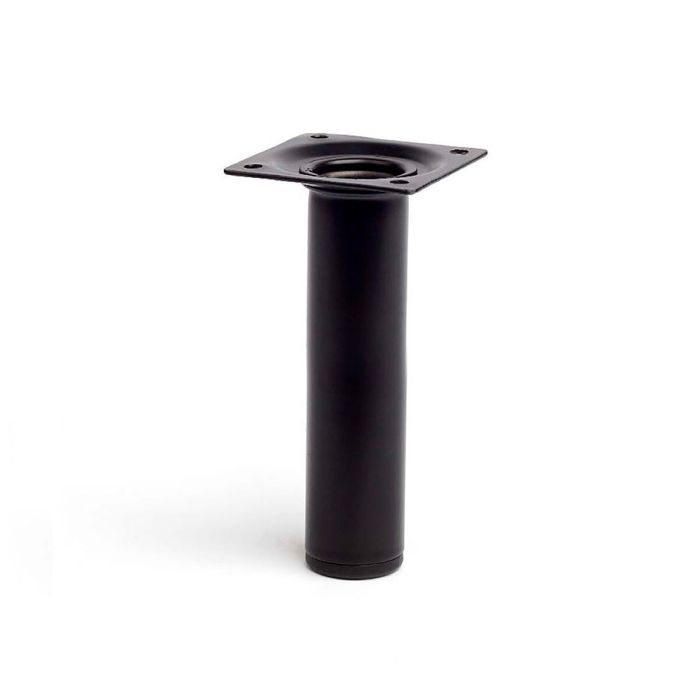 Pata cilíndrica de acero en color negro mod. 401 g. dimensioones ø3x15cm 2-401 g.150.03 rei