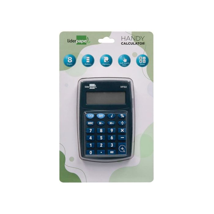 Calculadora Liderpapel XF02 Azul Plástico 2