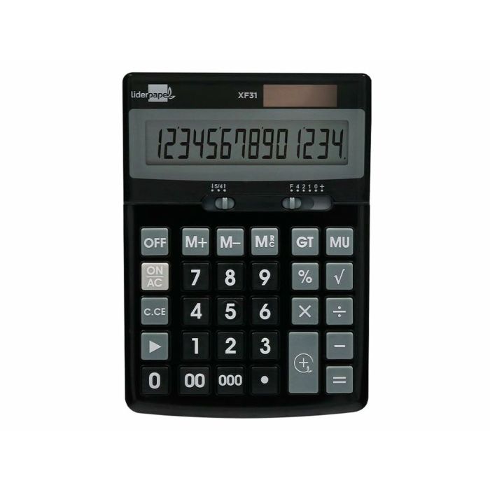 Calculadora Liderpapel XF31 Negro Plástico