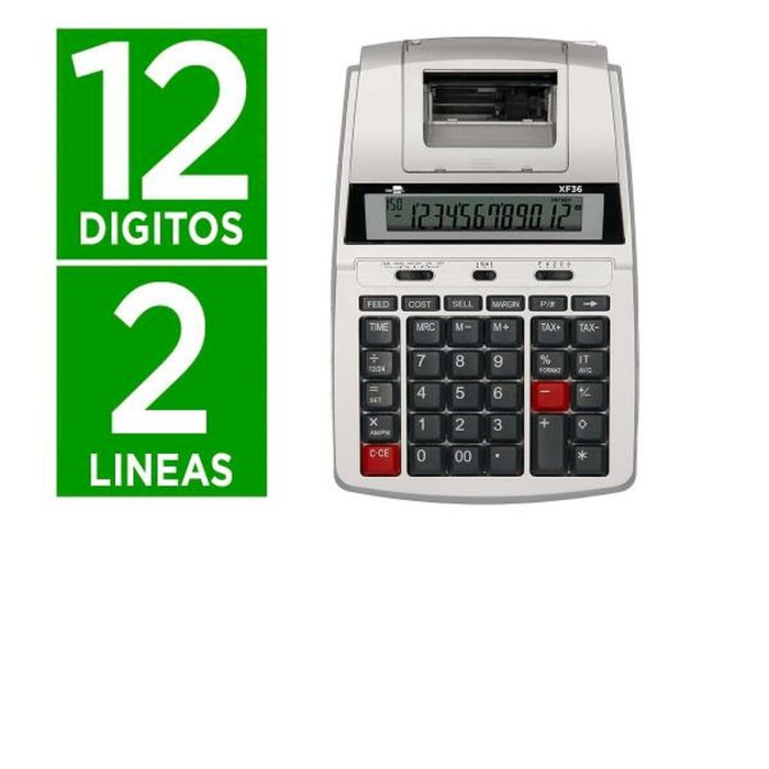 Calculadora impresora Liderpapel XF36 Blanco 4