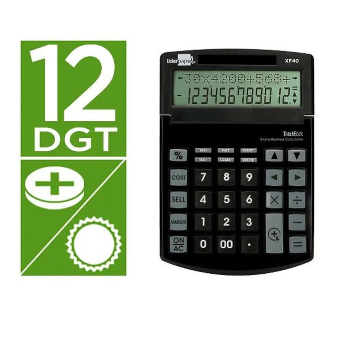Calculadora Liderpapel XF40 Negro 1