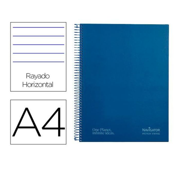 Cuaderno Navigator NA24 Azul A4 80 Hojas