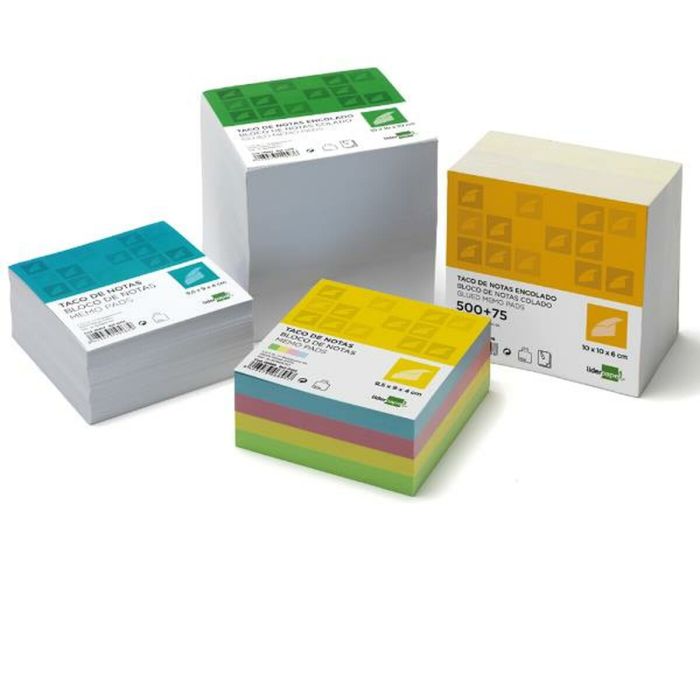 Recambio Liderpapel Multitaco Colores 95x90X40 mm 80 gr